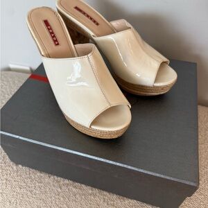 Prada wedge sandals size 8